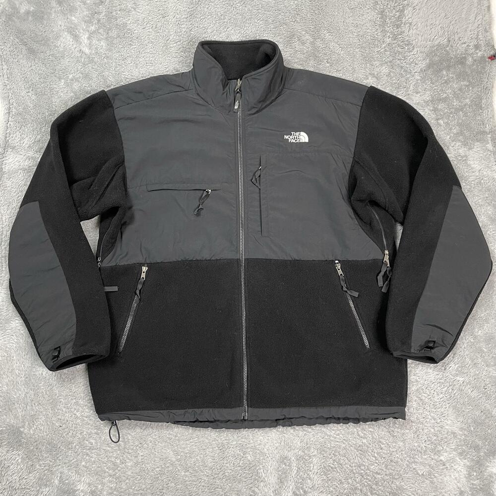 The North Face Denali Jacket Mens 2XL Black Fleece Windbreaker Full Zip Pockets